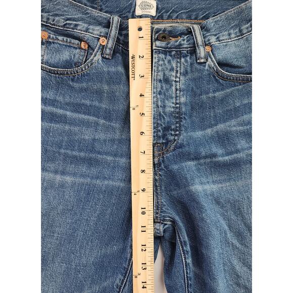 Cone Denim Jeans Womens 28x26 Blue High Rise Straight Leg Y2K Button Fly Casual - Picture 6 of 11